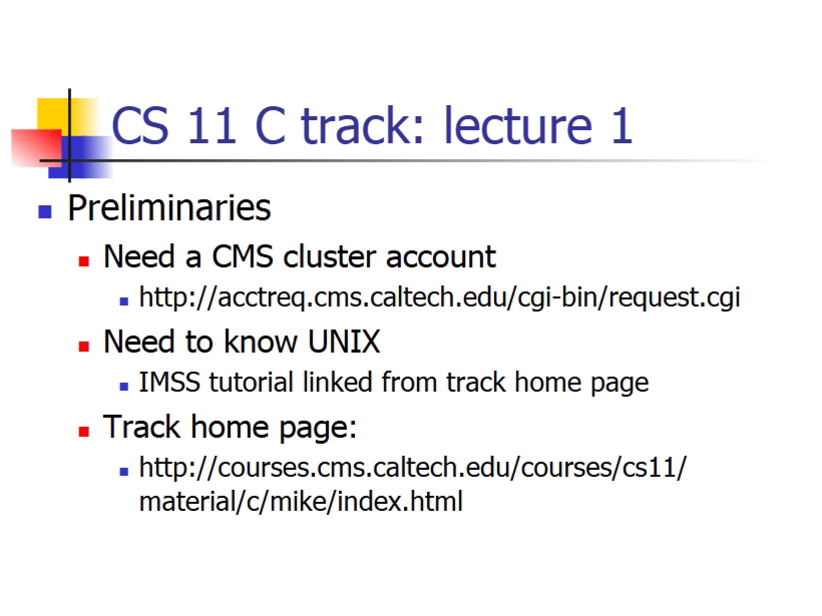 Class Notes CS 11