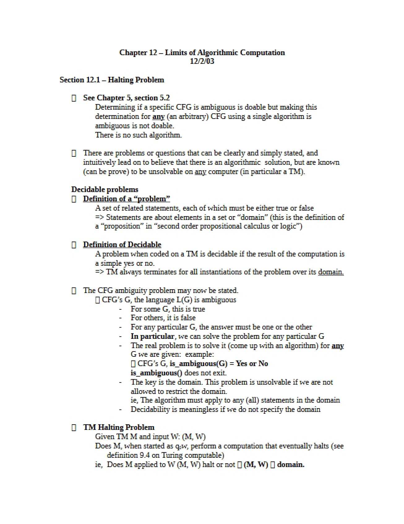 Twelfth Chapter