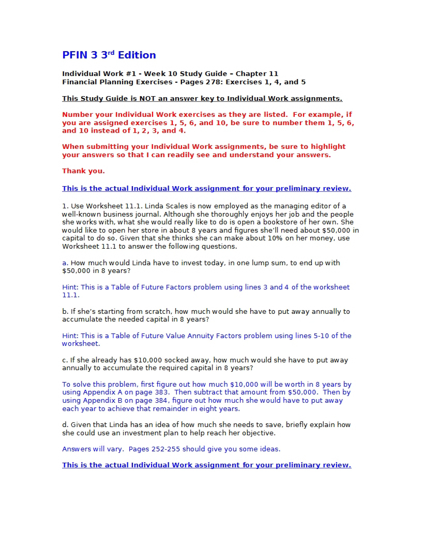 Study Guide for Week Ten