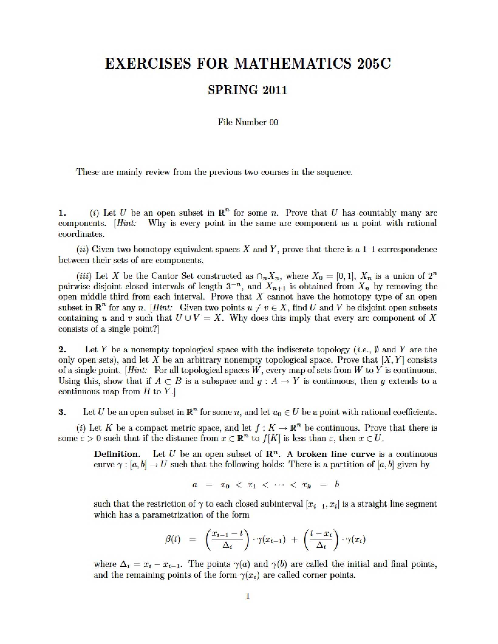 Practice Exercises for Mathematics (2011)