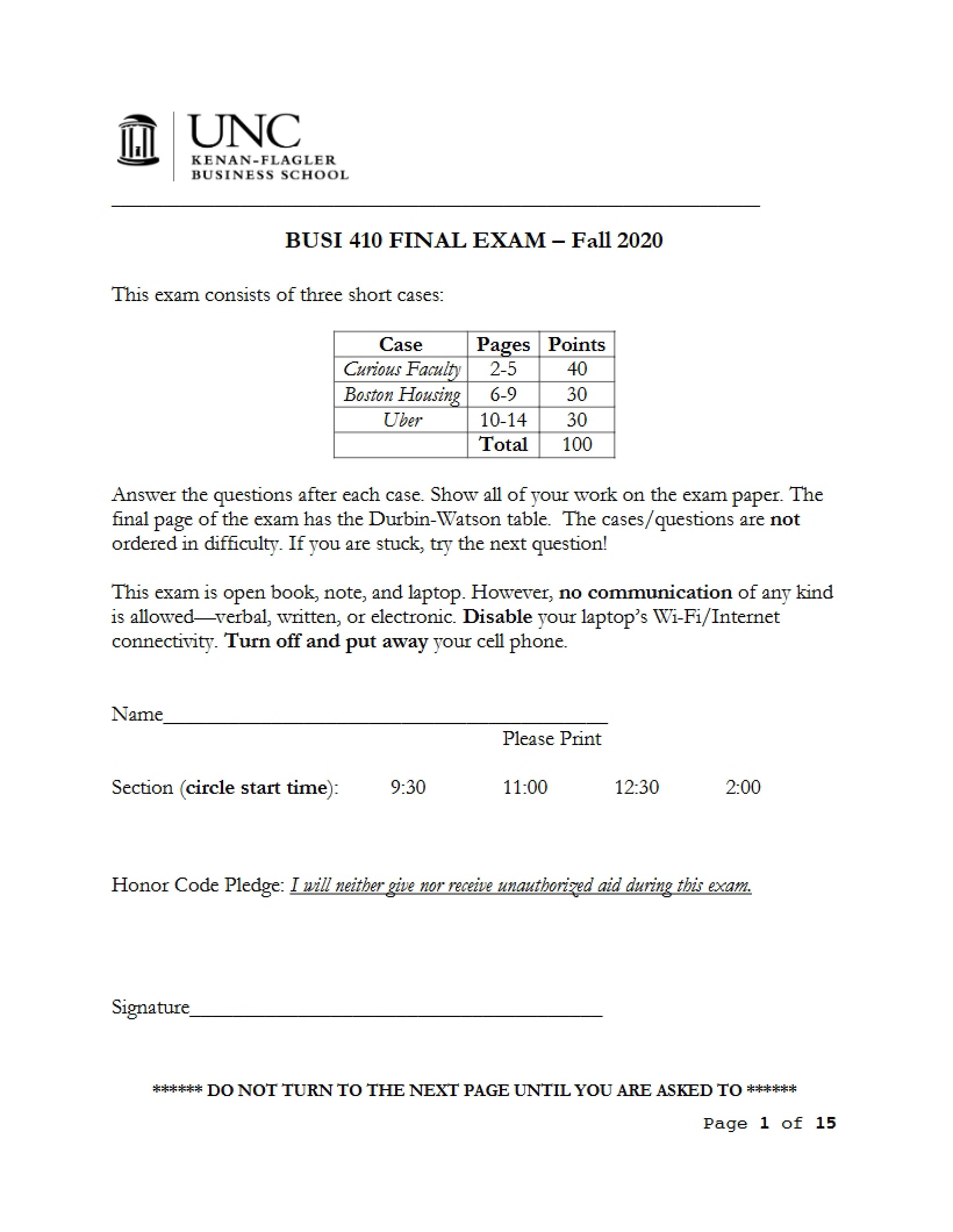 Business Analytics Final Exam