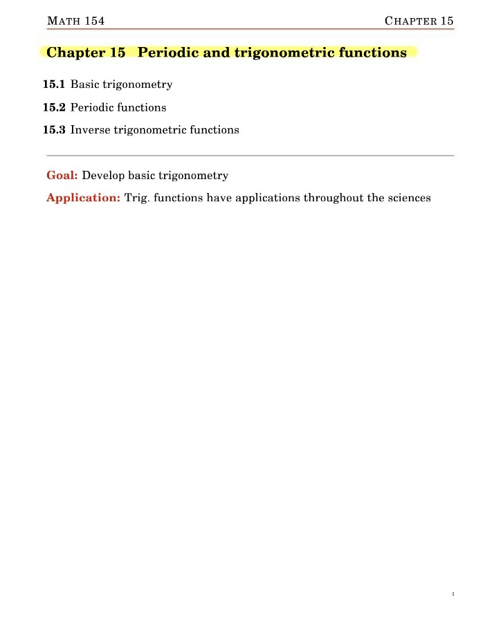 Chapter 15 for MATH 154