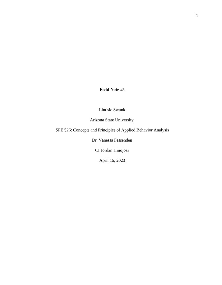 SPE526 Field Note 5 Copy A