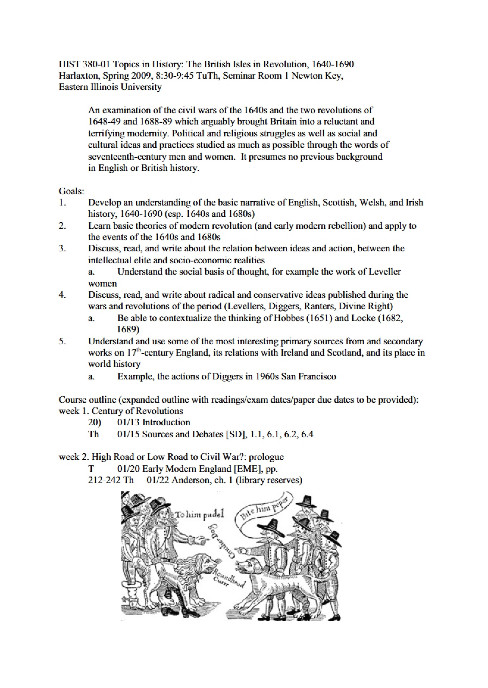 British Revolutions 2009 Syllabus