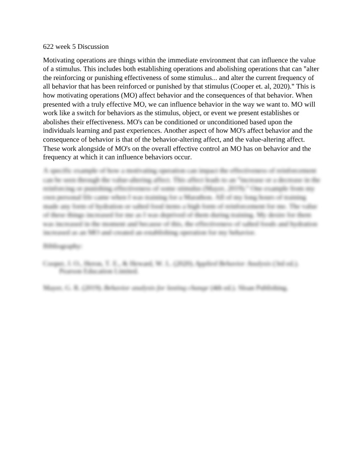 ABA 622 - Discussion Week 5