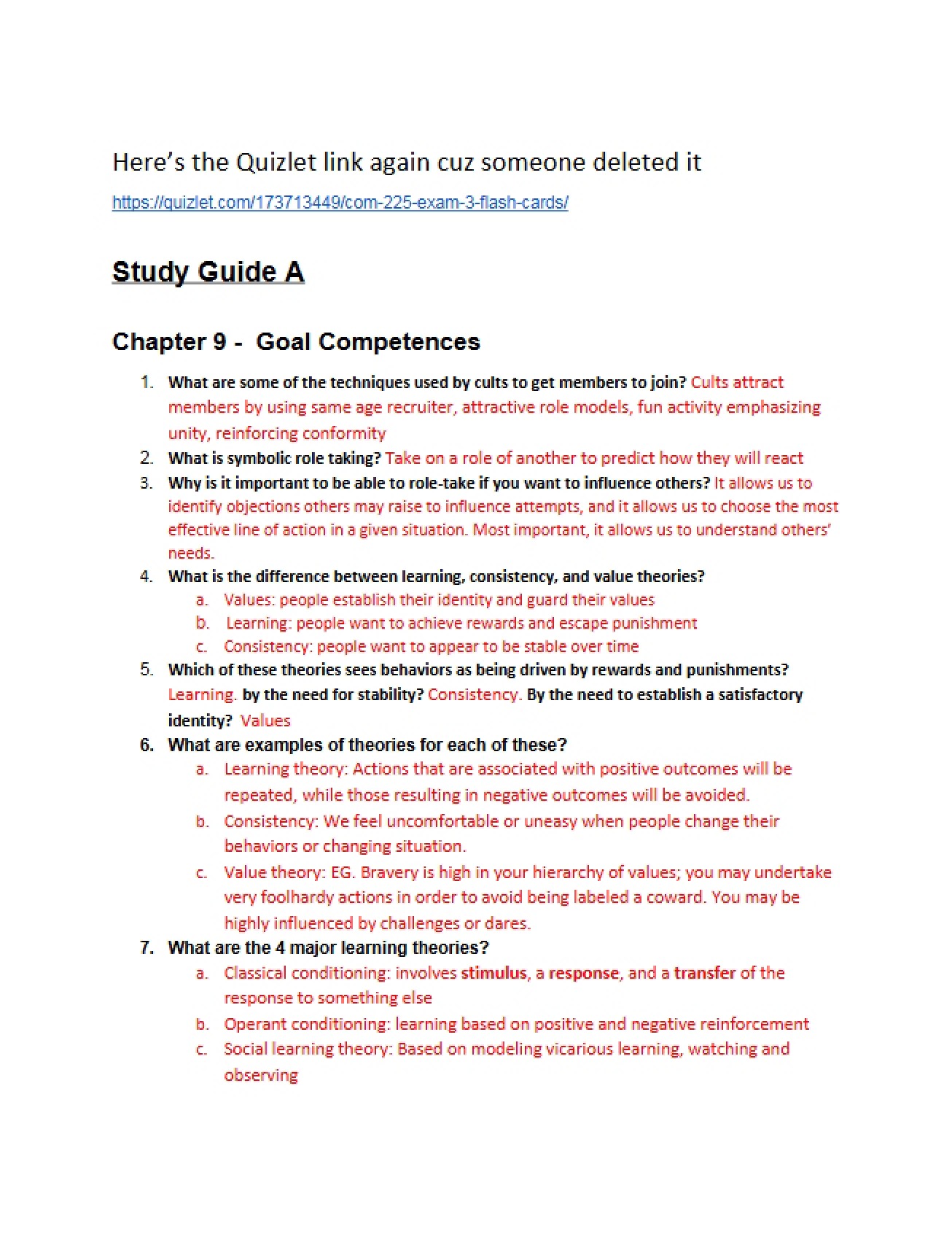 Final Exam Study Guide