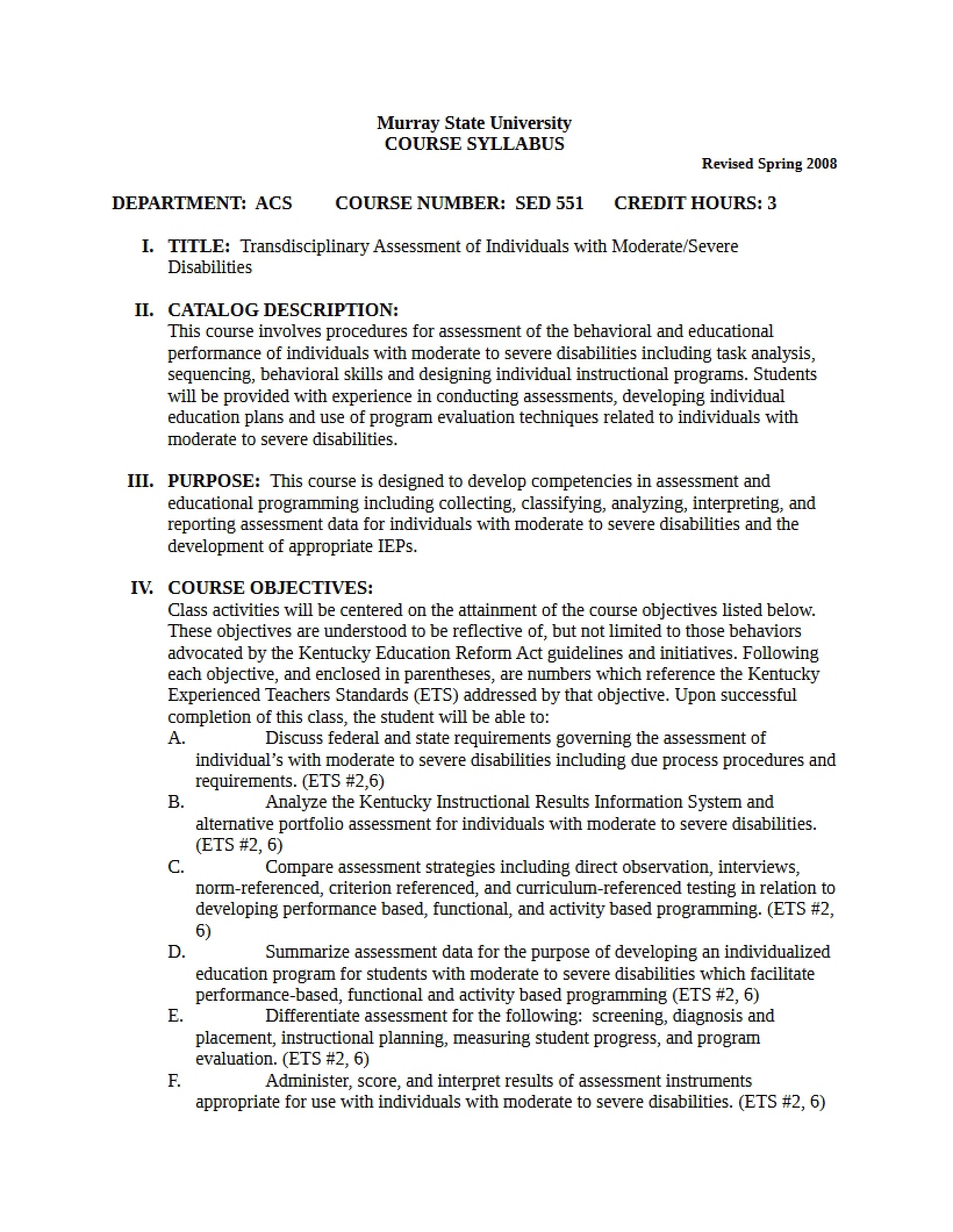 Syllabus