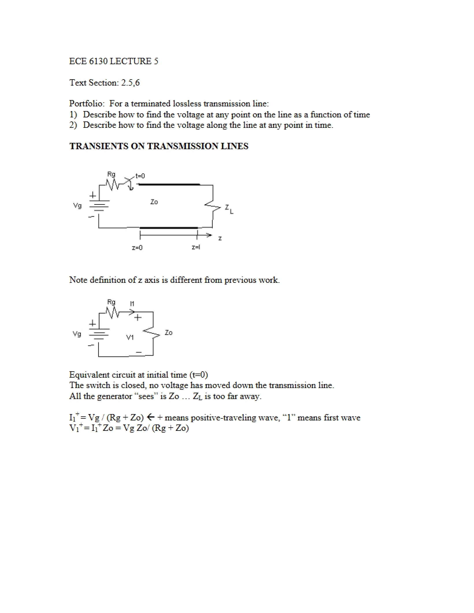 Transmission Line Transients