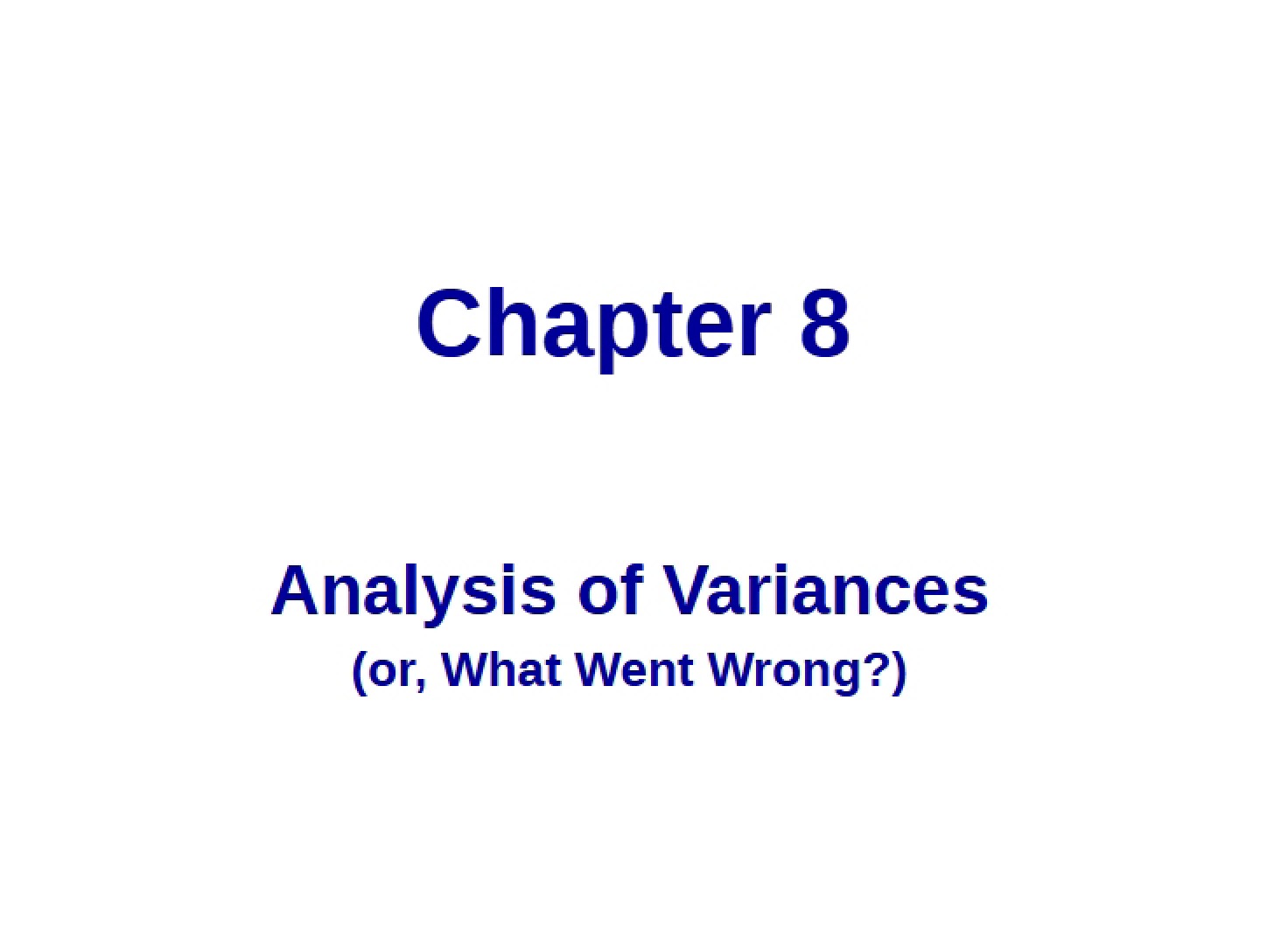 Chapter Eight Content