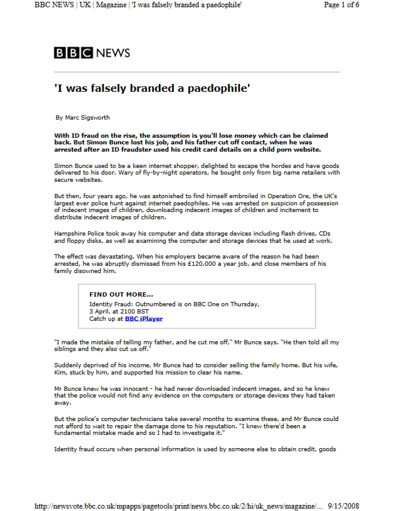 Identity Falsification