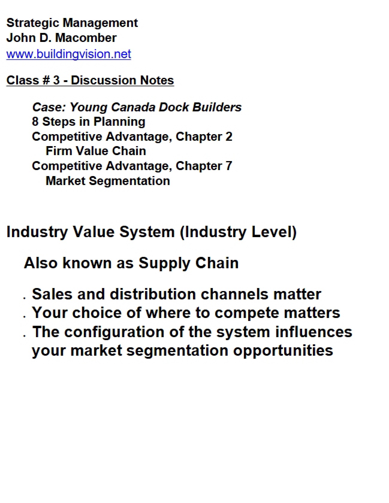 System of Industry Value