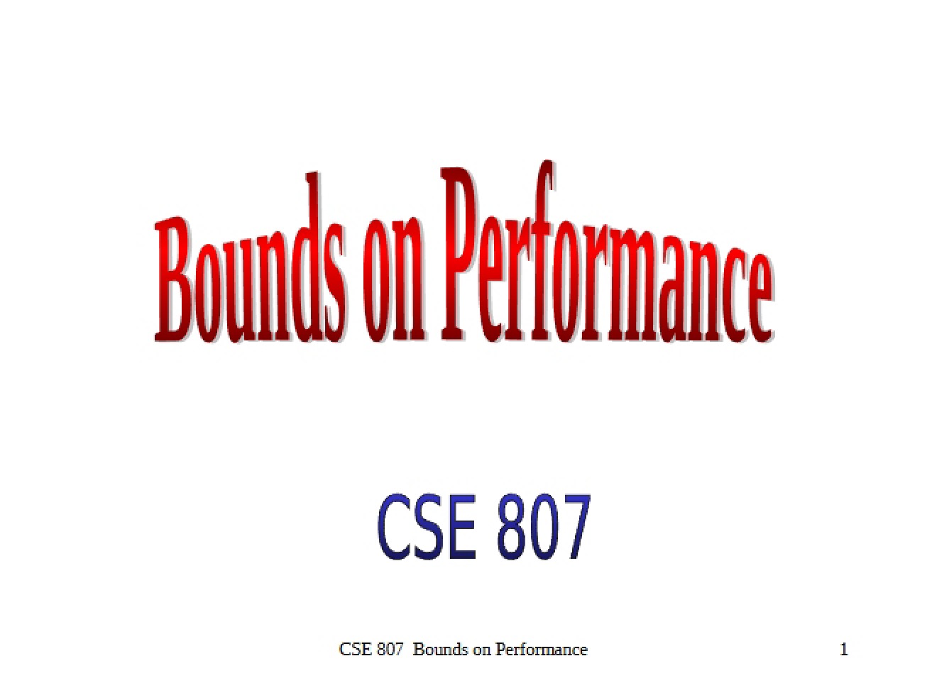 Bounds Analysis
