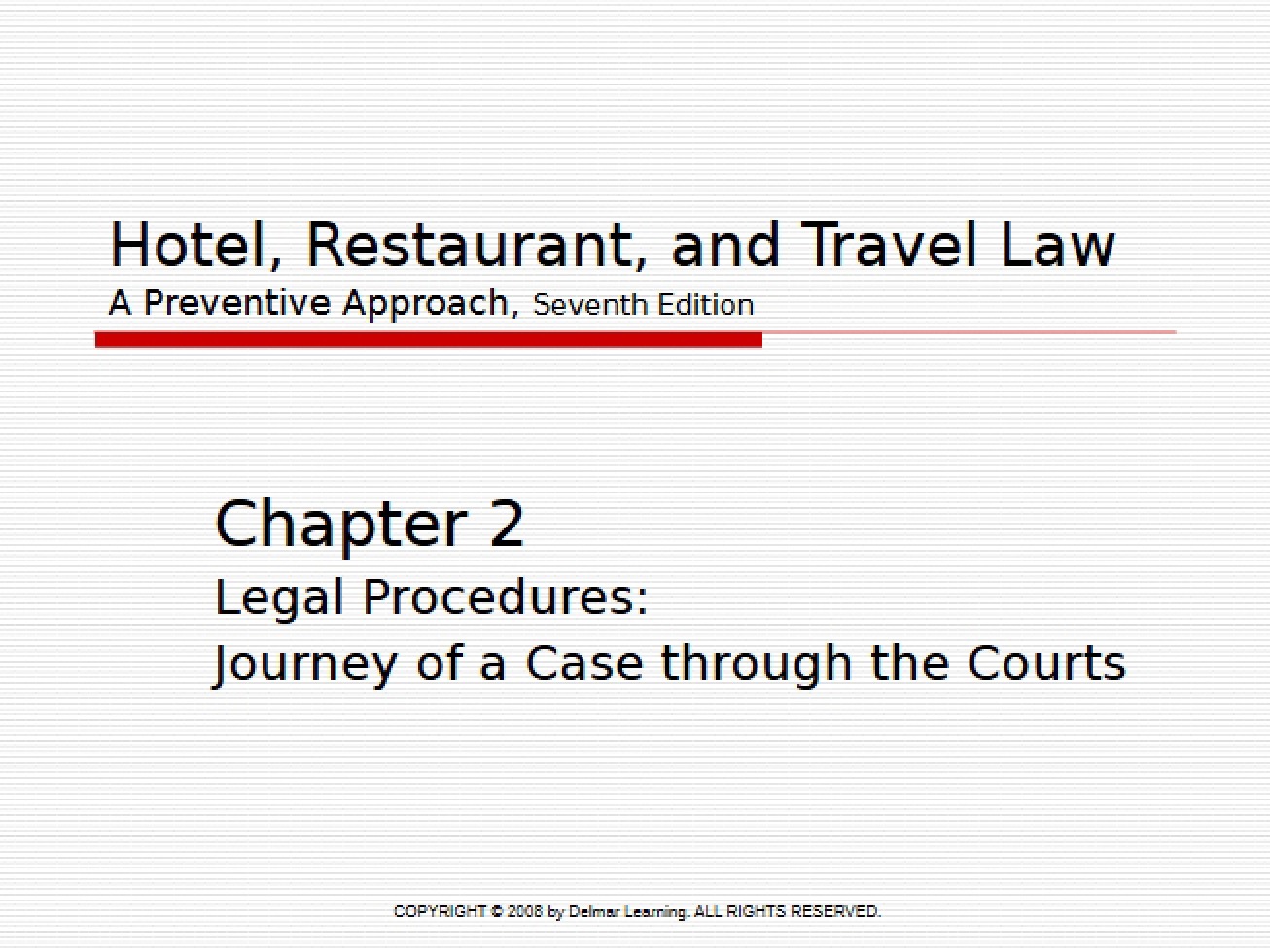 Hospitality Law Chapter Two