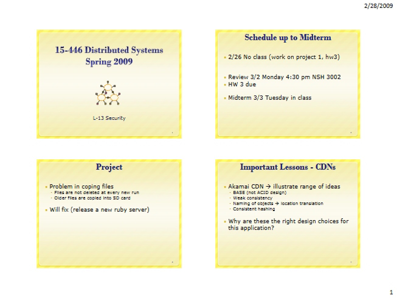 Distributed Systems Session 08