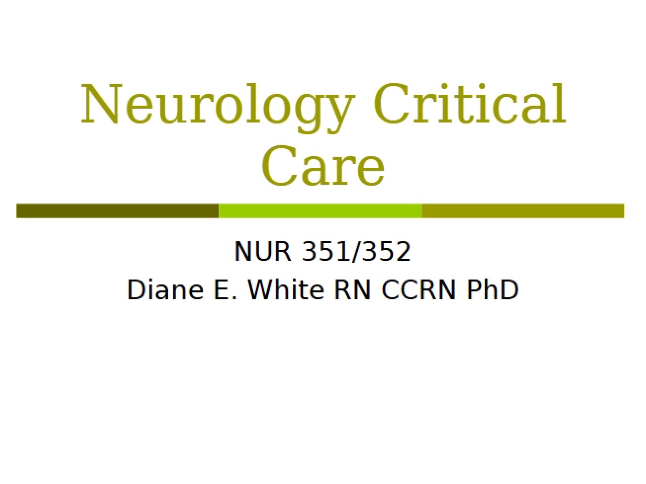 Critical Care Neurology