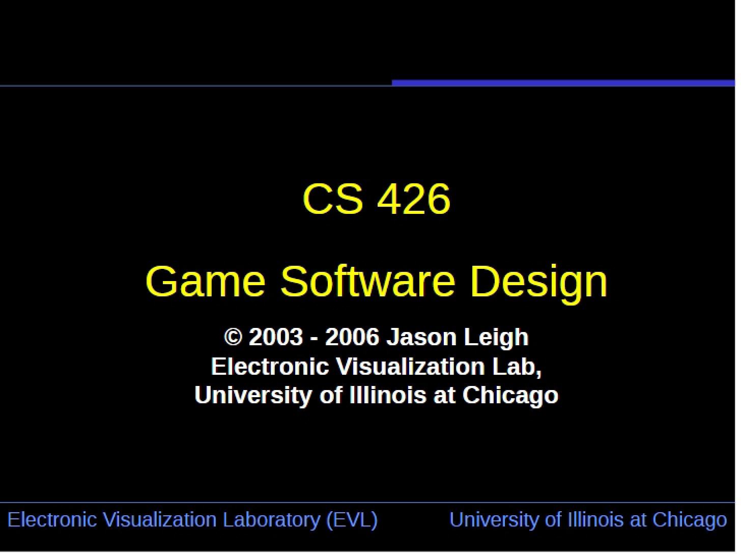 Game Software Design (CS 426)