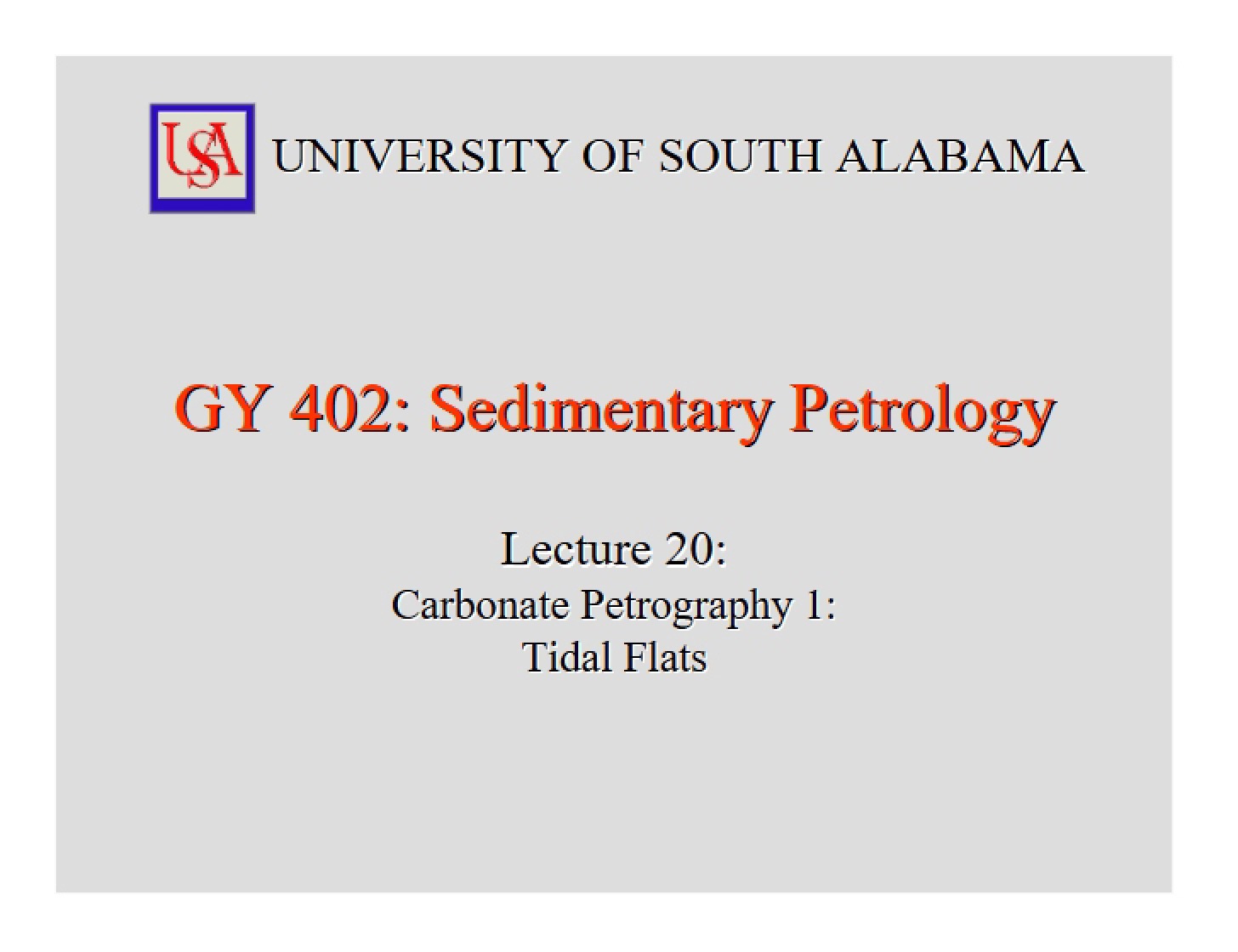 Tidal Flats (Carbonate Petrography 1)