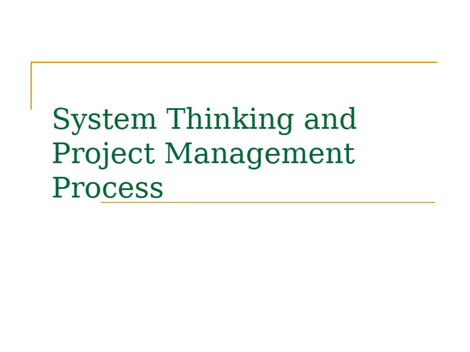 Enterprise Project Mgmt Notes