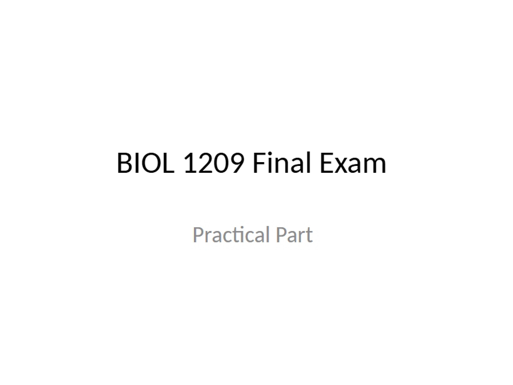 Bio Lab Final