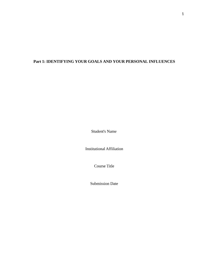 Ethical Business Behavior - Personal Vision (Part 1)