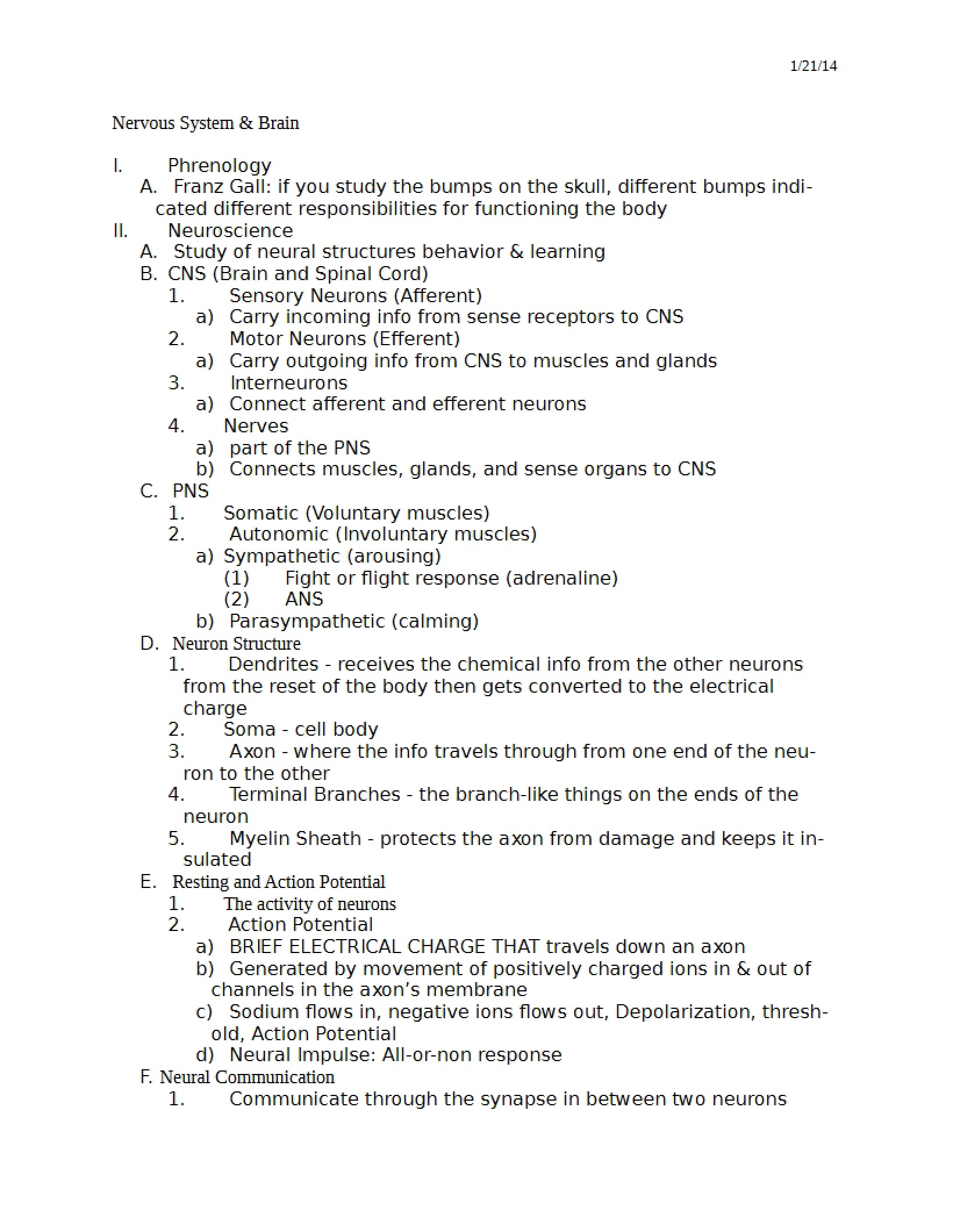 Chapter 2 Brain Structure and Nervous System