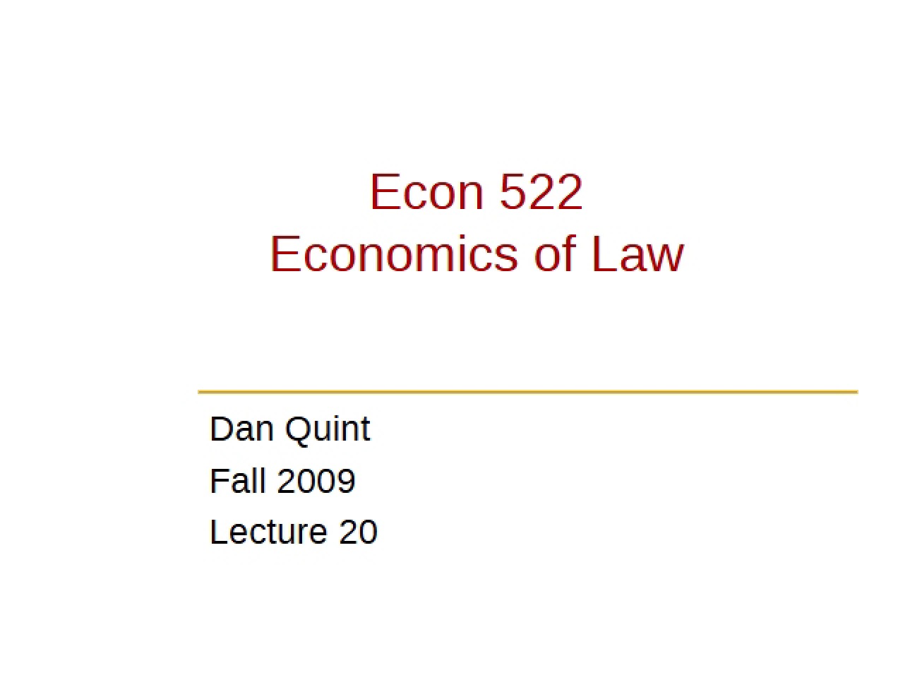 Twentieth Lecture