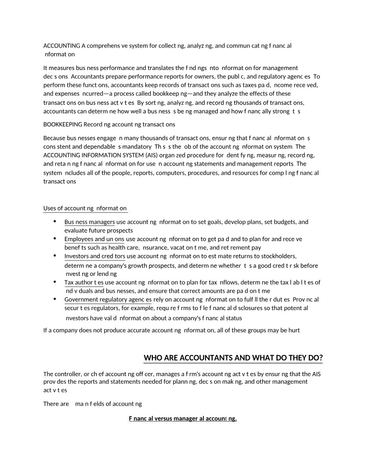 ACC100 - Introduction to Accounting