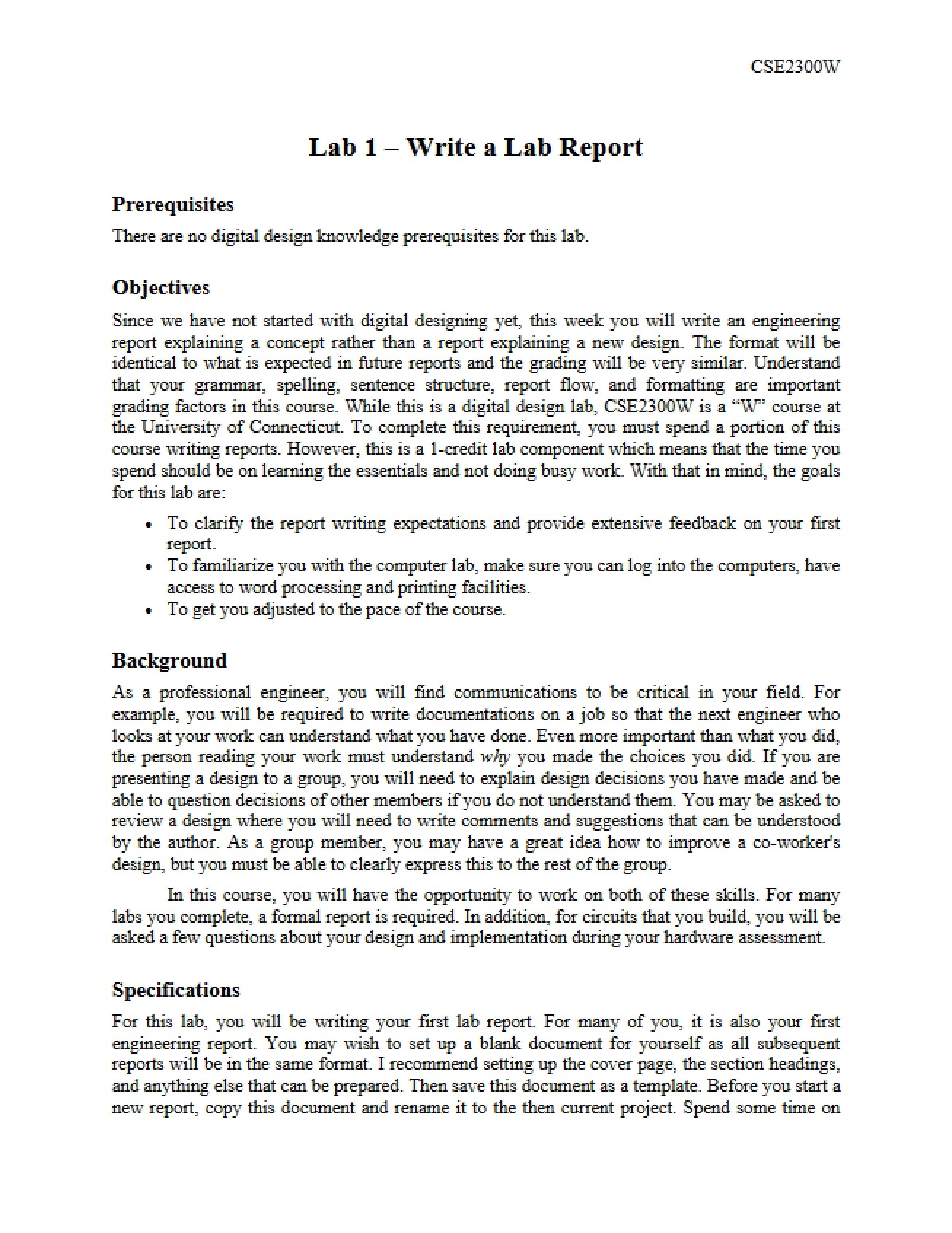 How to Write a Lab Report