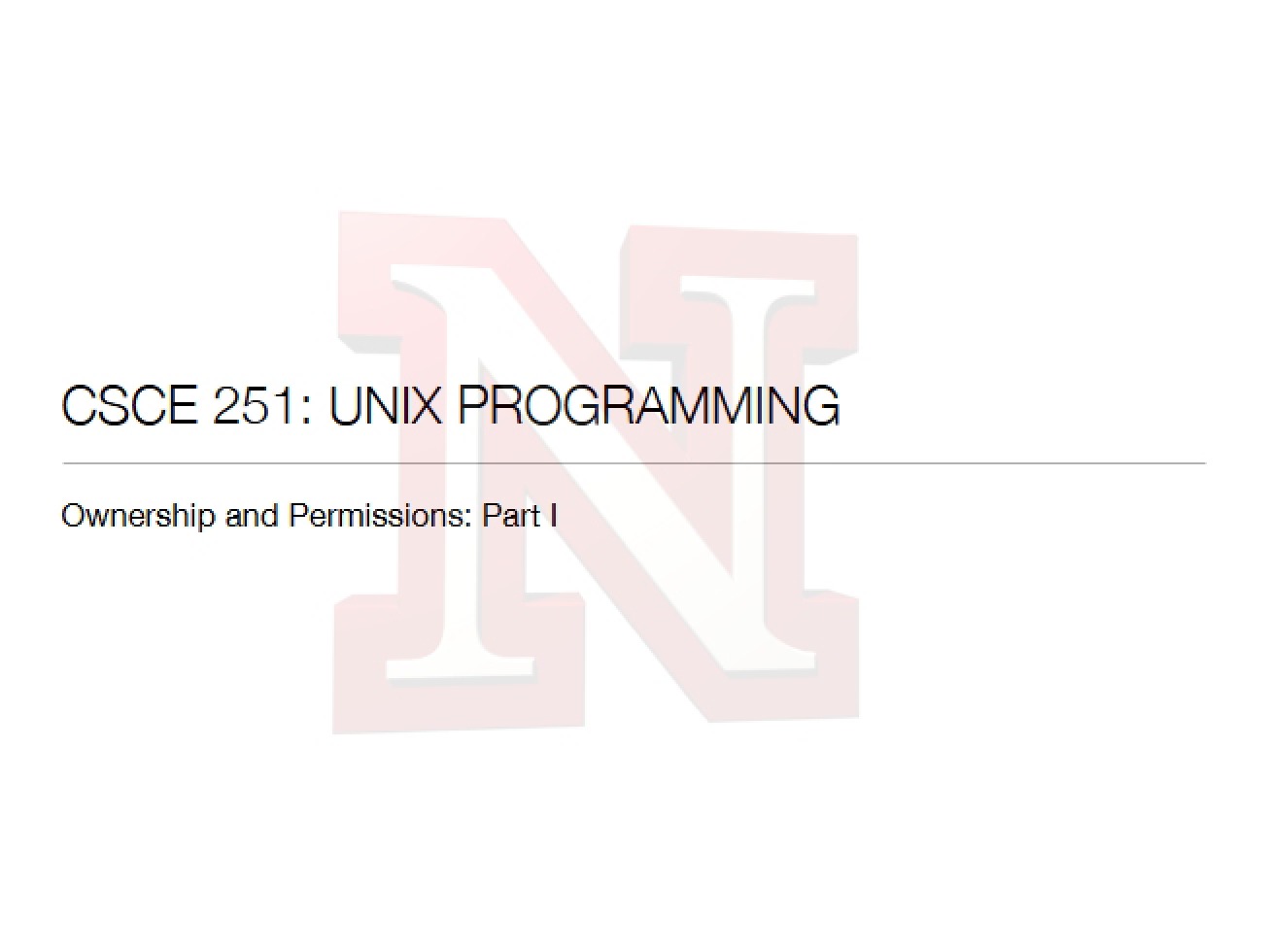 Part I Permissions and Ownership