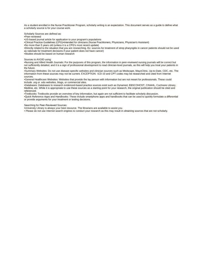 Guide to Scholarly Sources