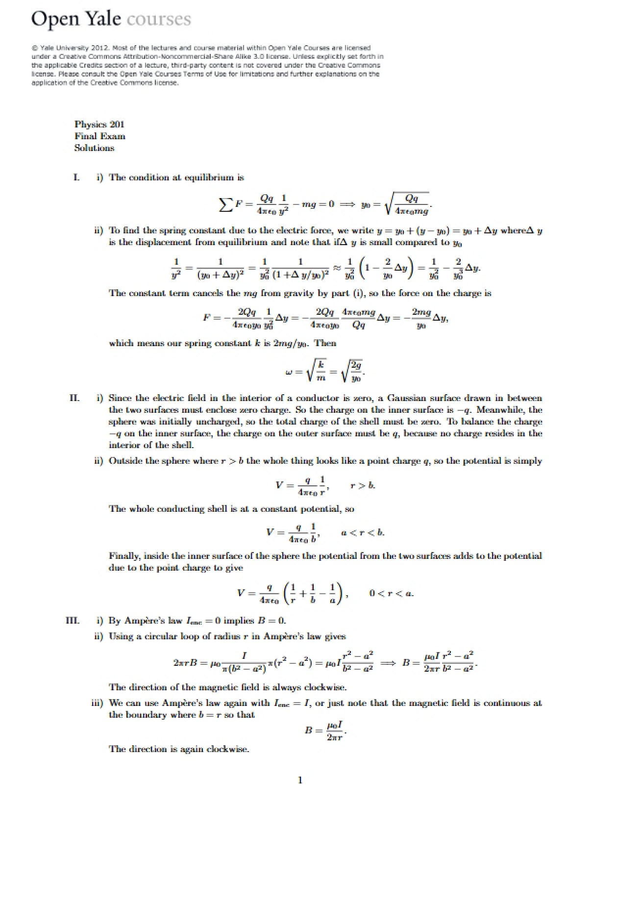 Physics 1302 Materials