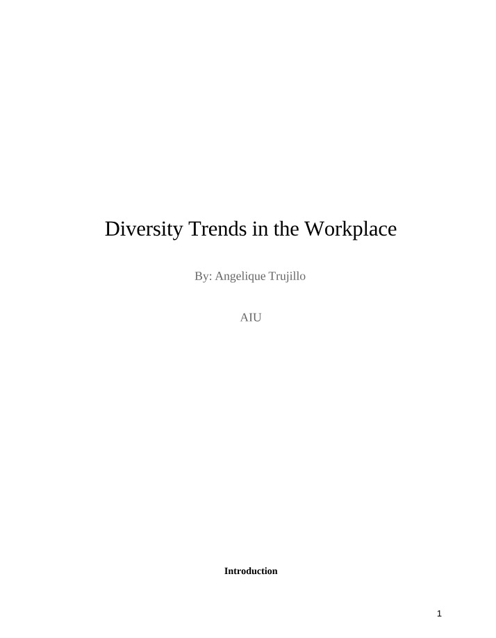 Workplace Diversity Trends