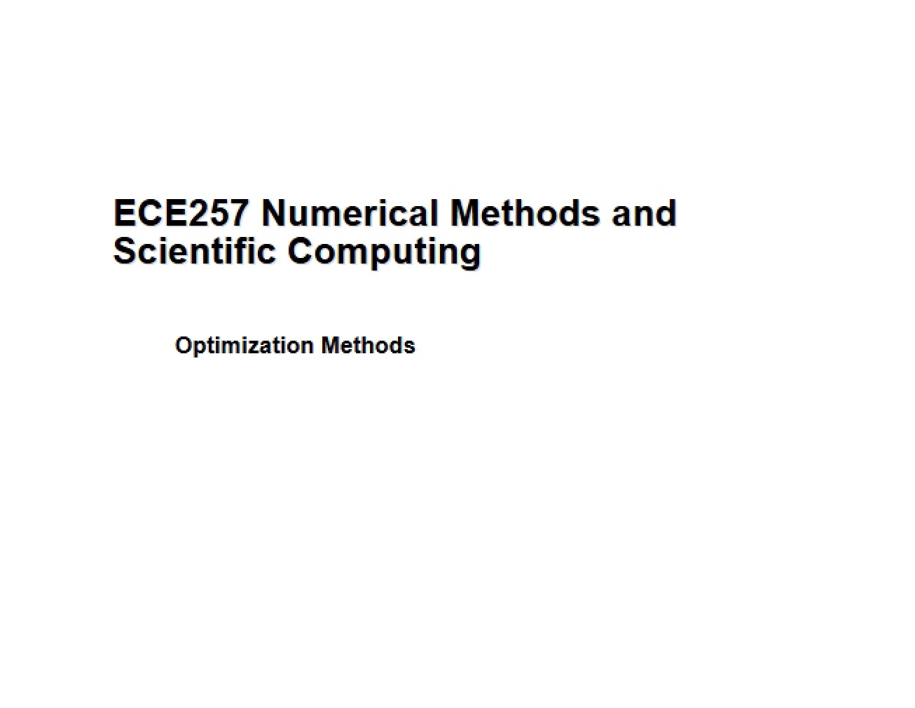 Optimization Methods