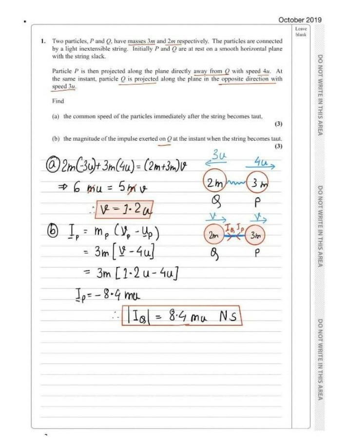 Particles P and Q - Common Speed and Impulse Explained