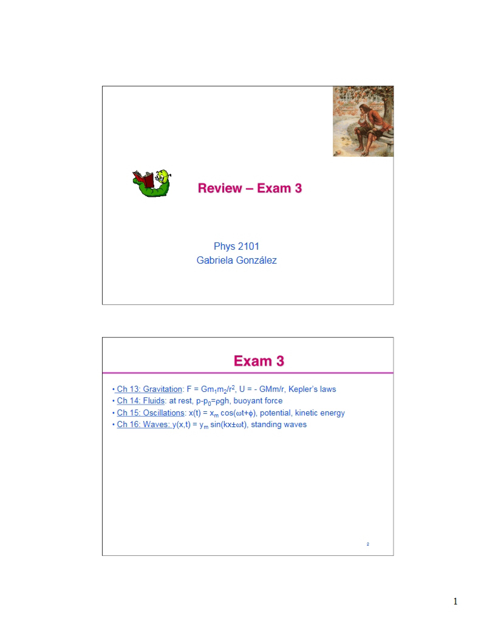 Physics Exam Three