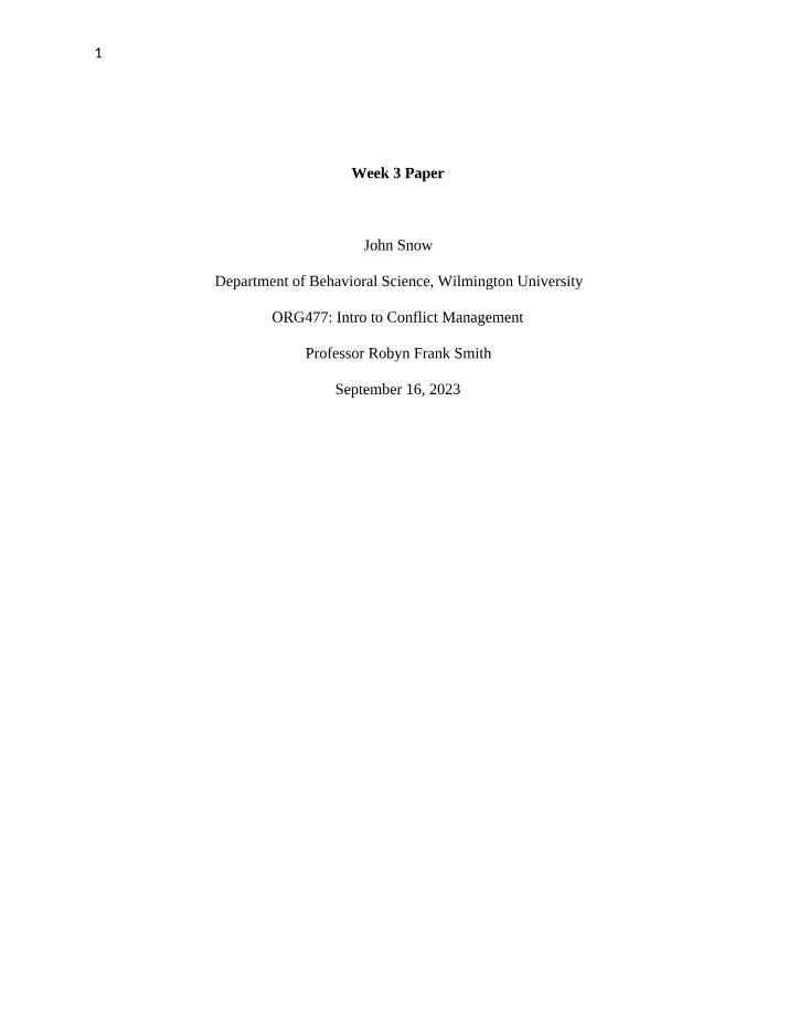 ORG477 - Week 3 Paper