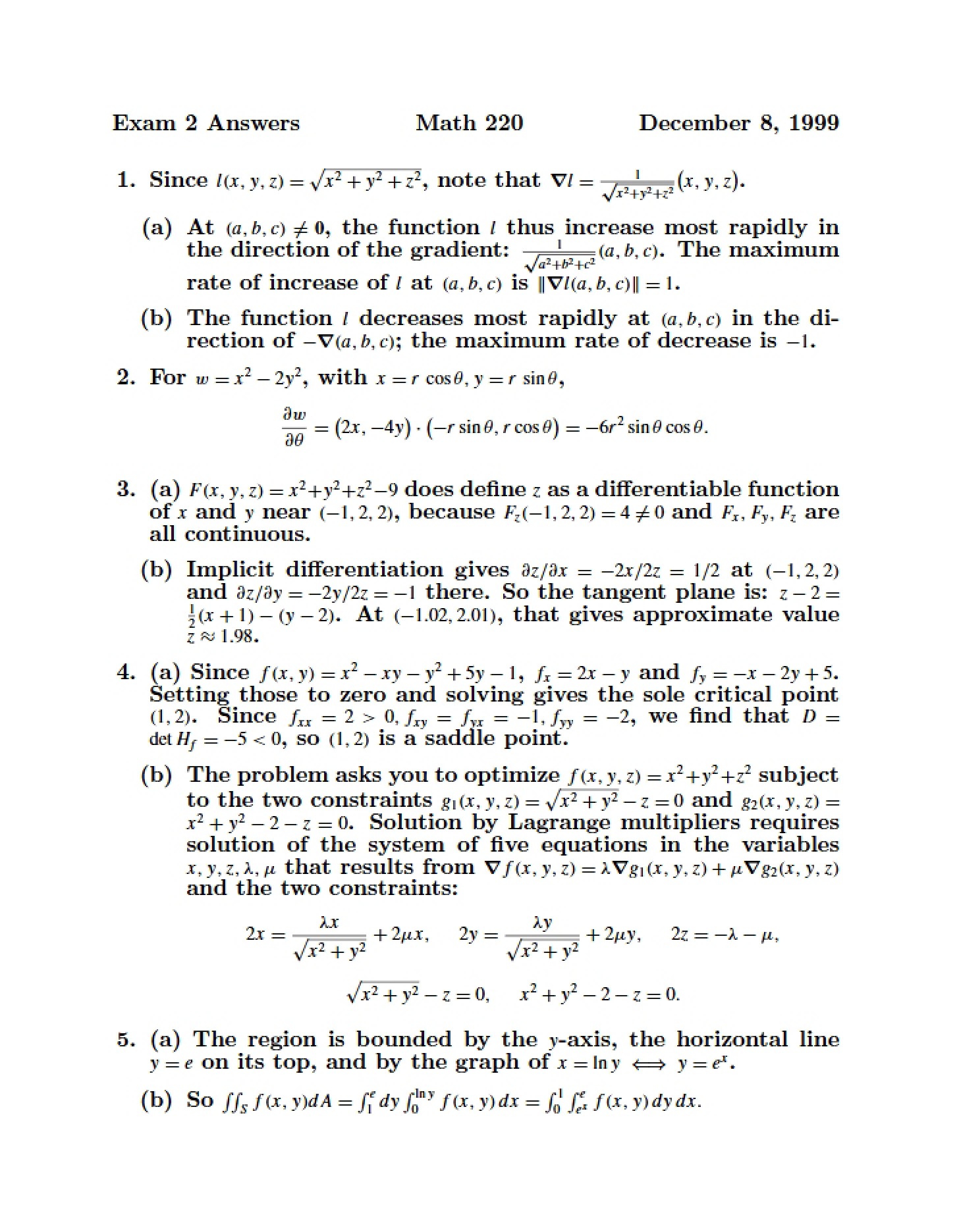 Second Examination
