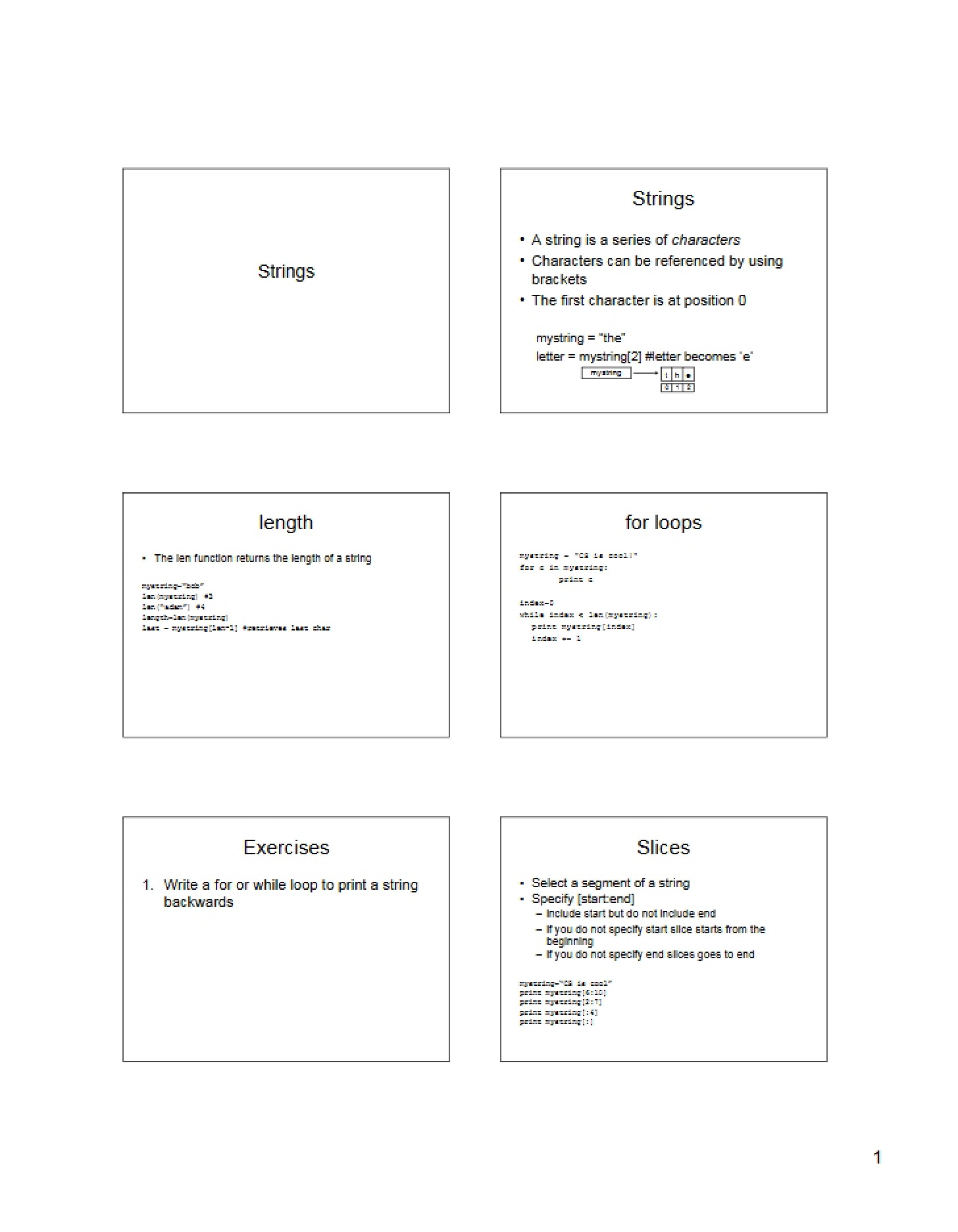String Concepts