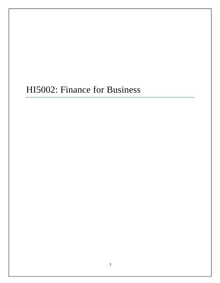 Financial Performance Analysis and Investment Decision-Making