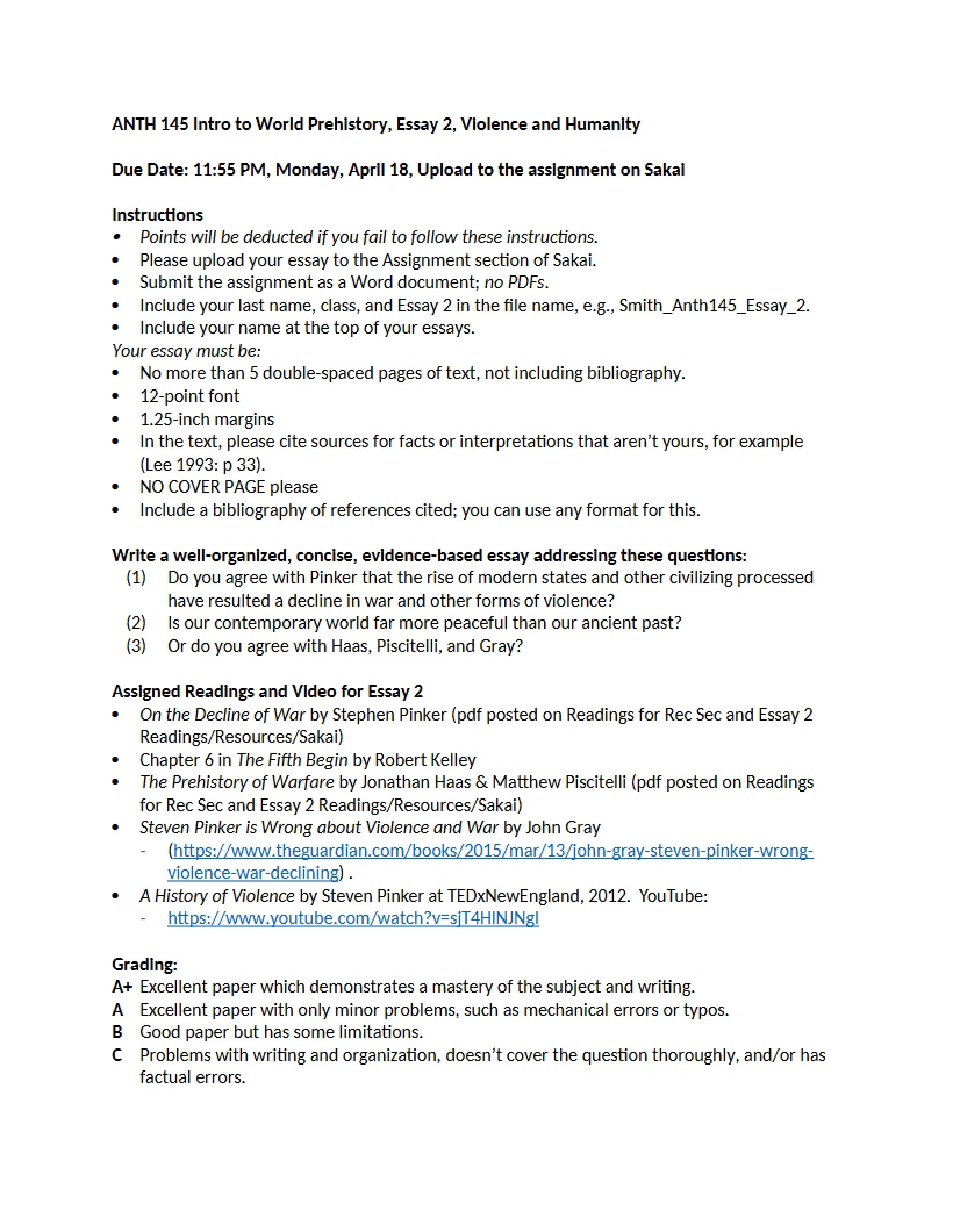 World Prehistory Essay 2