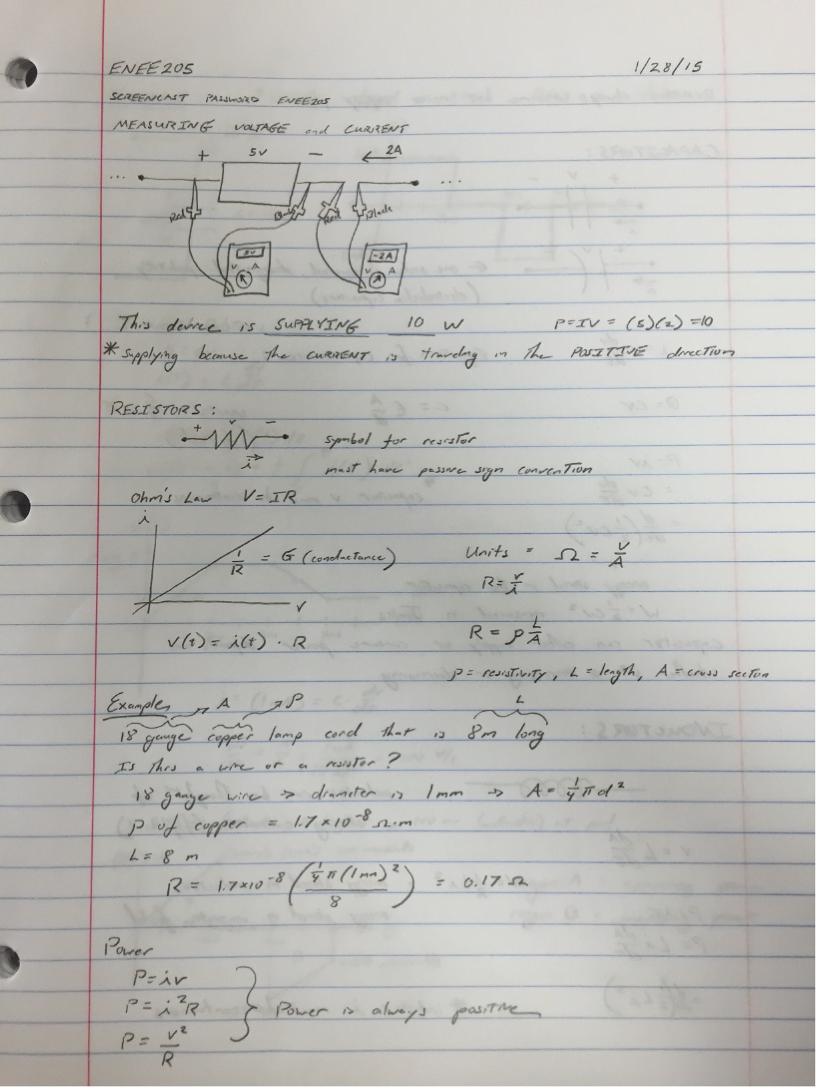 ENEE 205 General Notes
