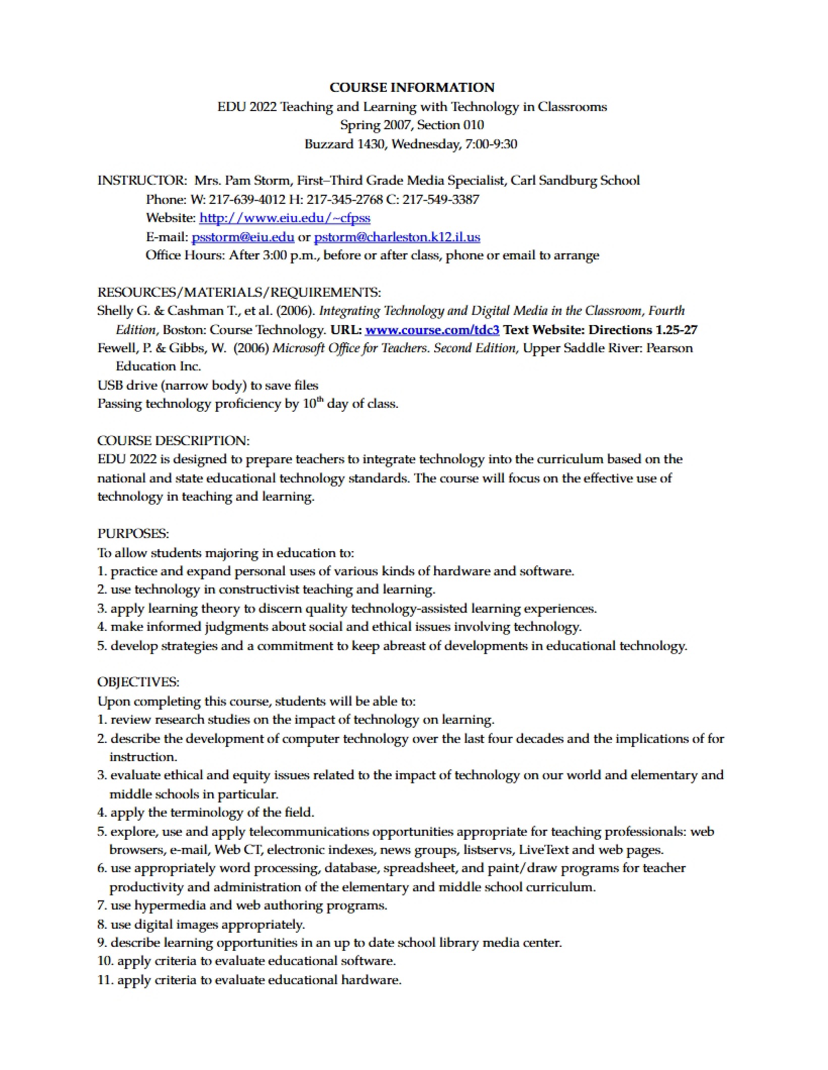 Syllabus Teaching and Learning