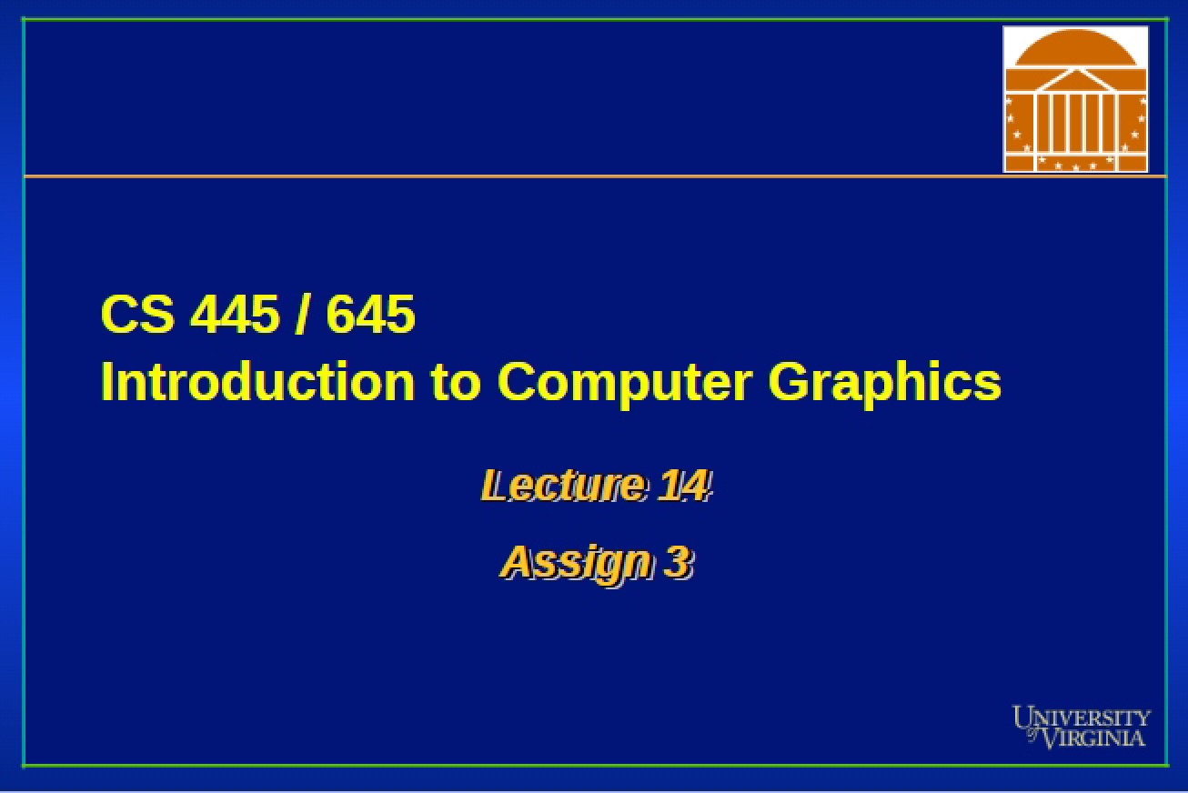 Assignment Three