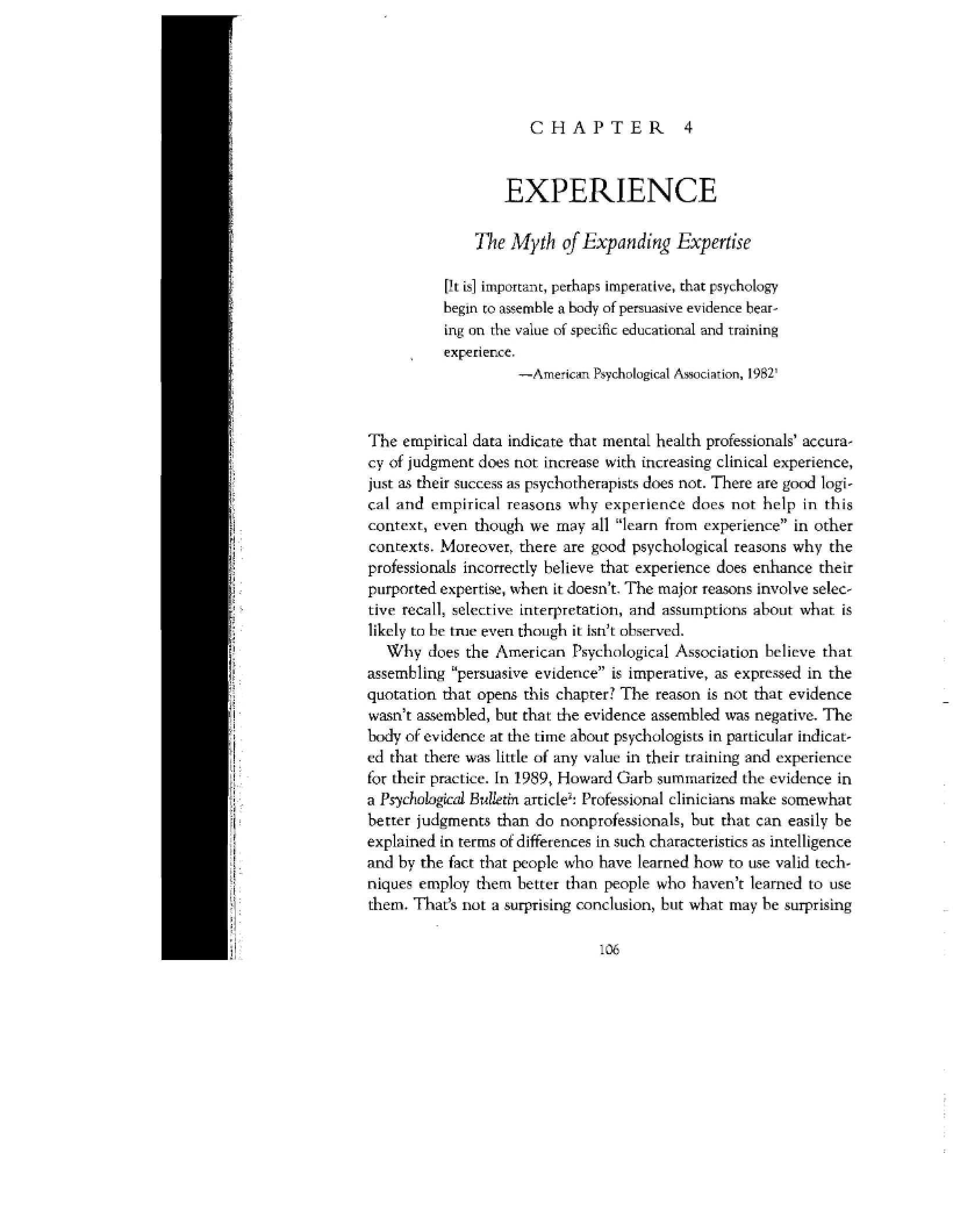 Expertise Expansion Myth