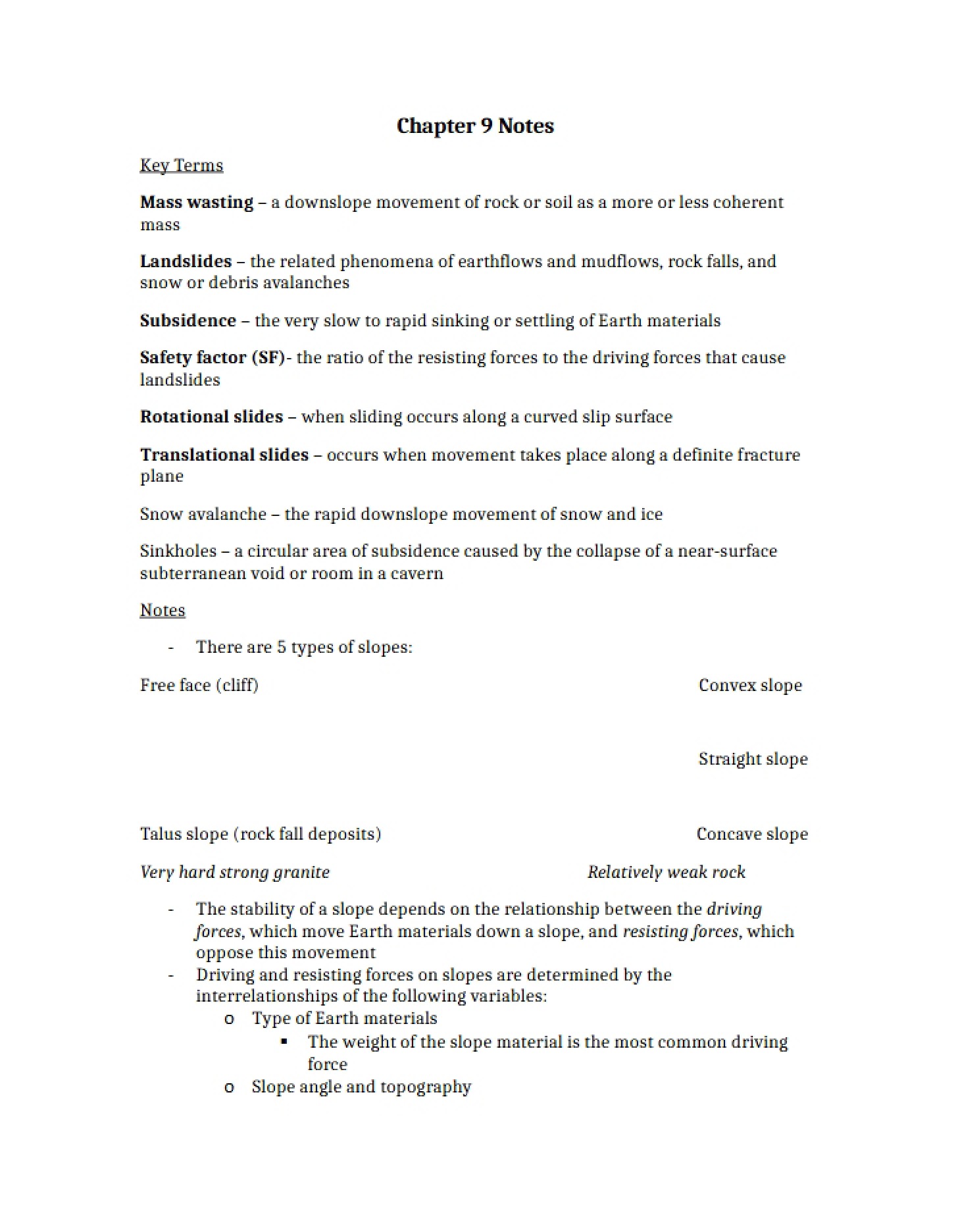 Chapter Nine Science Concepts