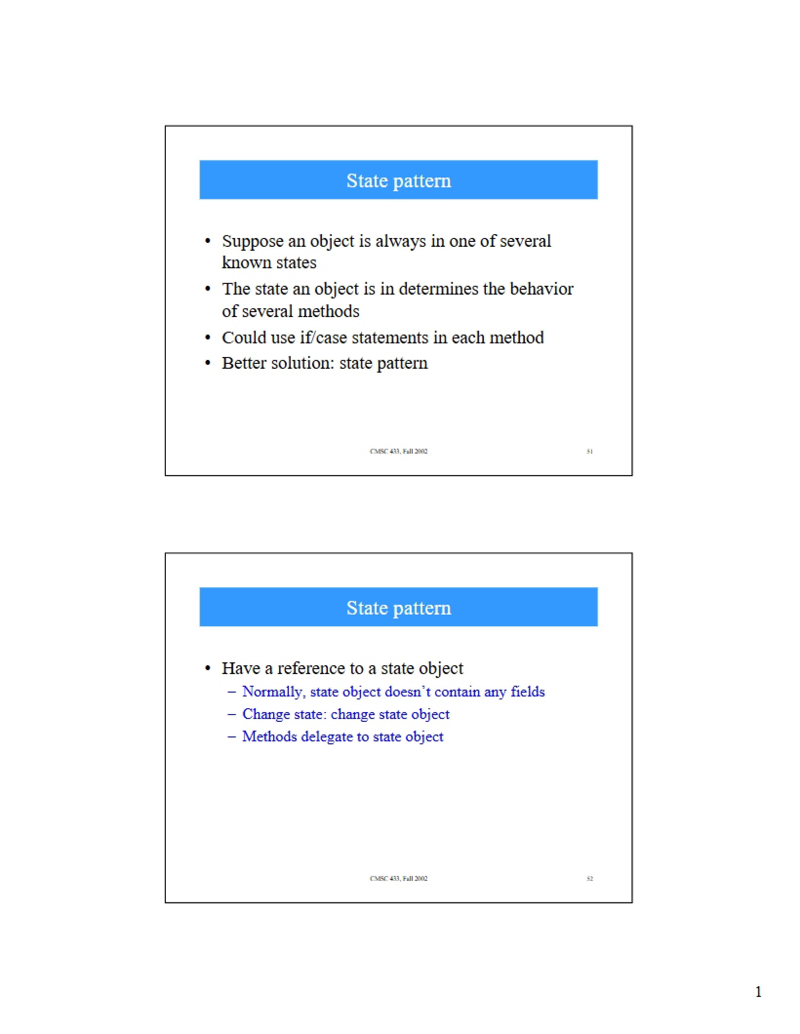 Pattern State