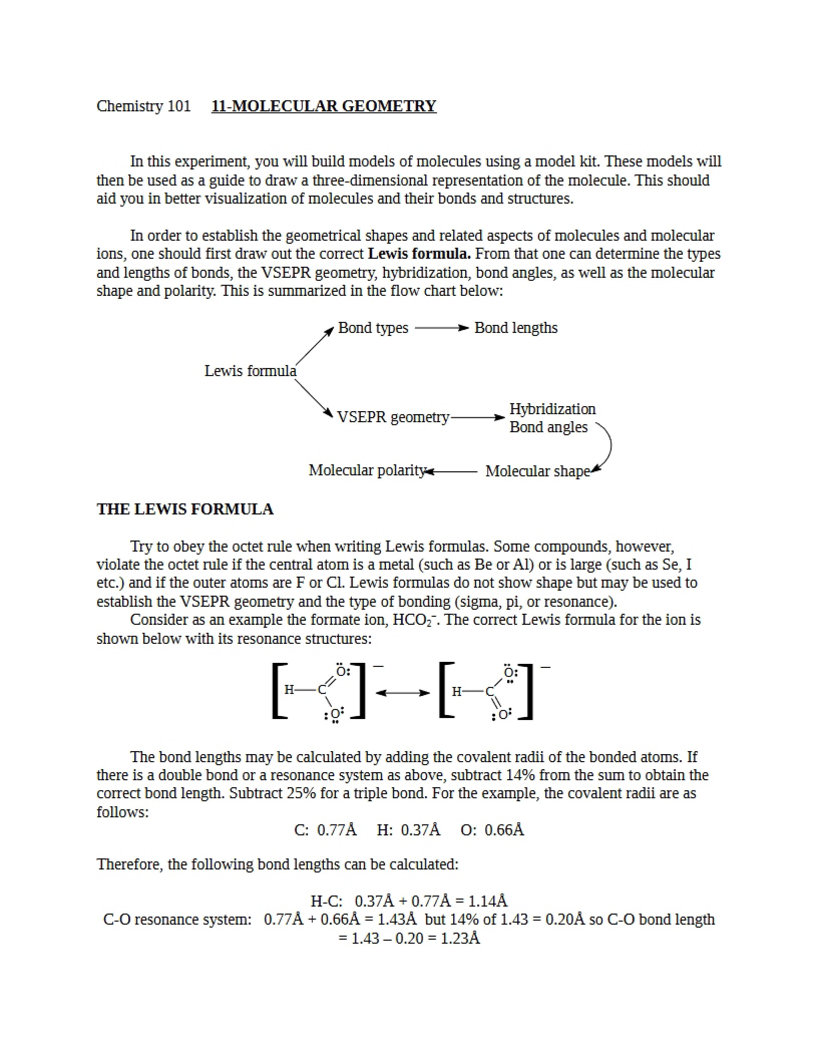 Geometry of Molecules