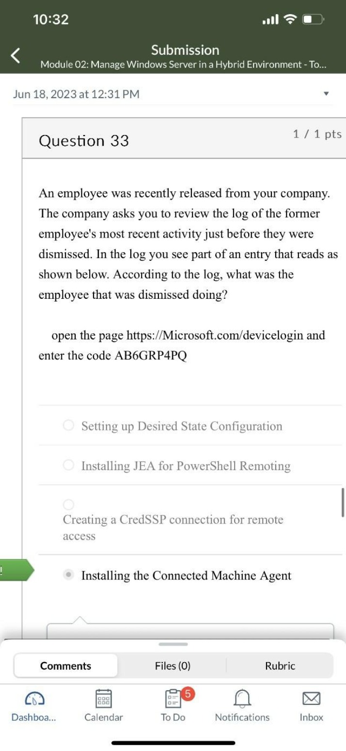 ITN200 Question 33