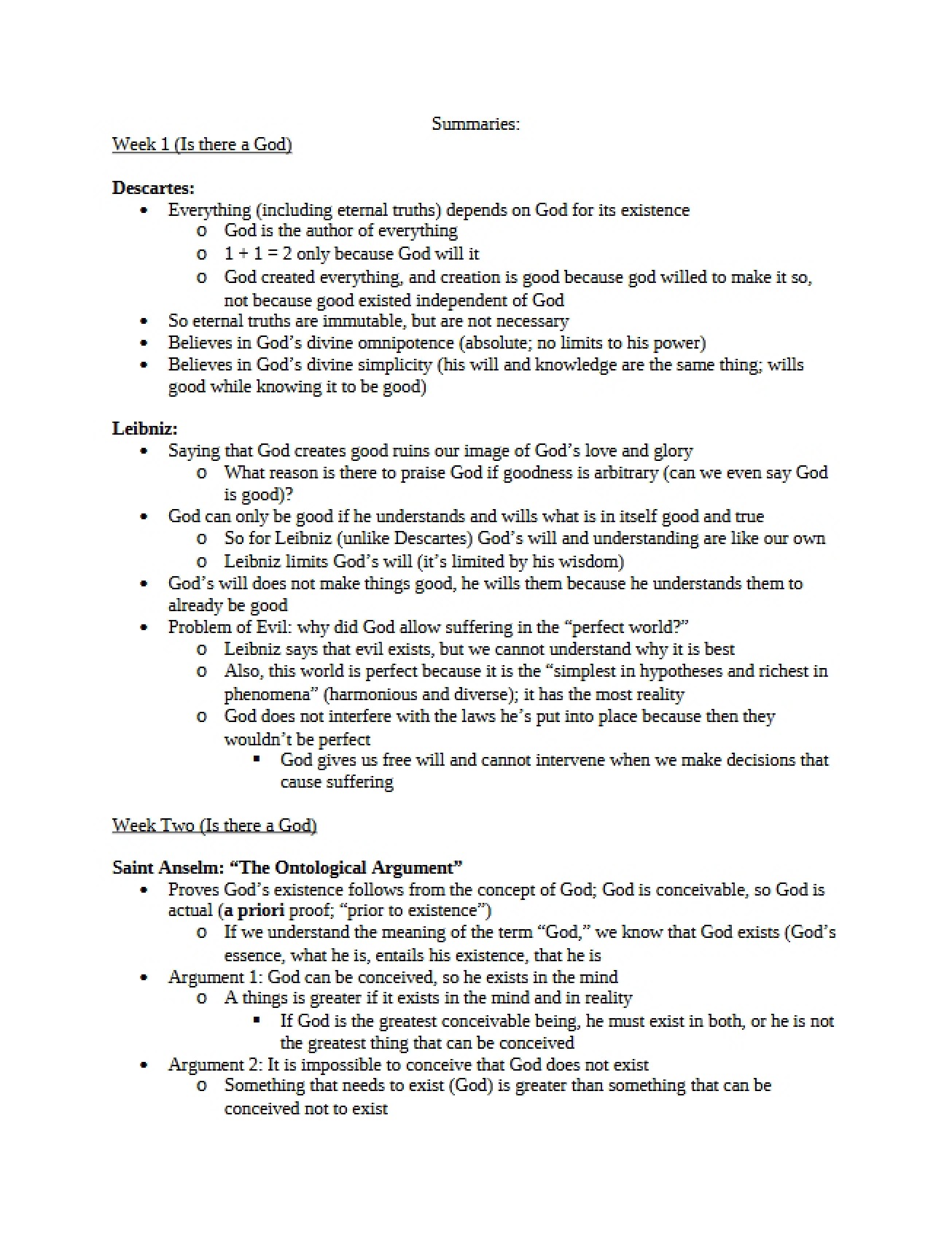 Class Notes