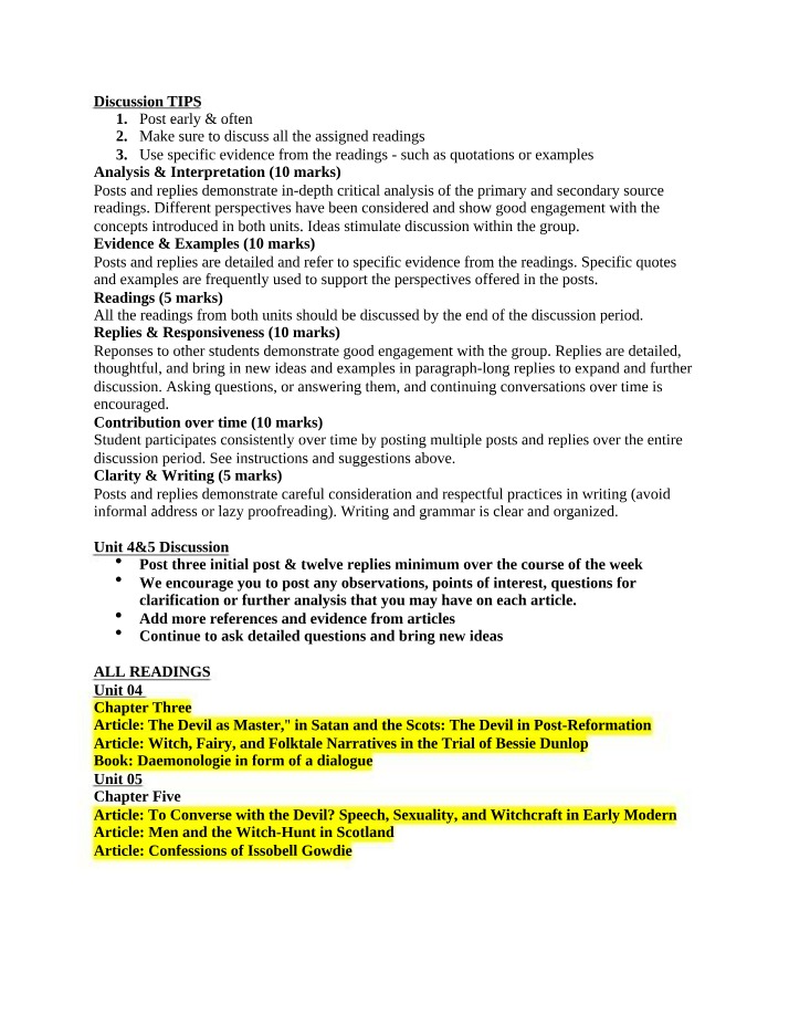 HIST3140 Discussion Tips